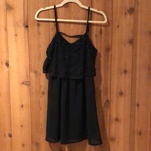 Black dress with beaded top